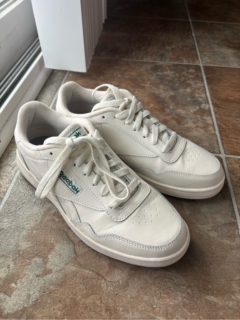 Reebok Club Mem chalk white sneakers in women’s 8